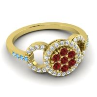 Statement Floral Pave Zirisa Ring