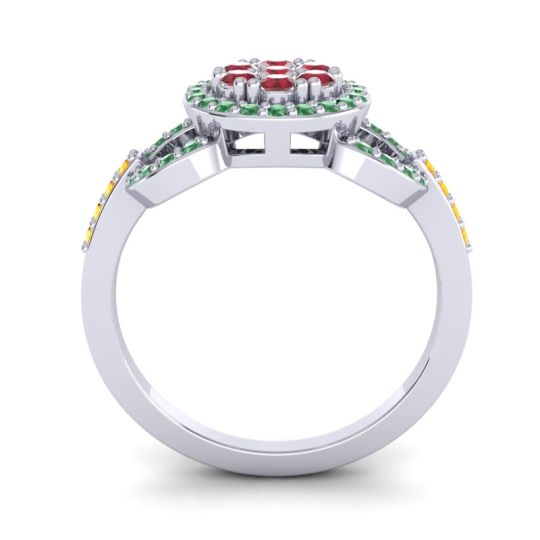 Statement Floral Pave Zirisa Ring