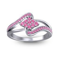 Pink Tourmaline Fashion Ring In Palladium – Nakha Statement Ring