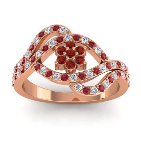 Statement Floral Pave Gahana Ring