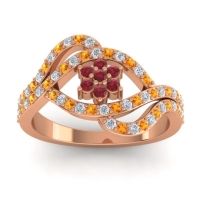 Statement Floral Pave Gahana Ring
