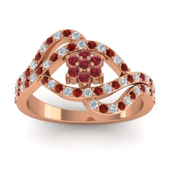 Statement Floral Pave Gahana Ring