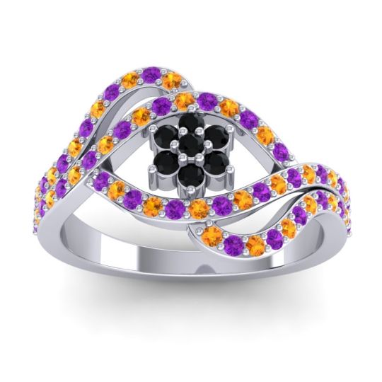Statement Floral Pave Gahana Ring