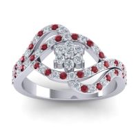 Statement Floral Pave Gahana Ring