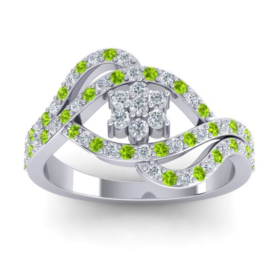 Statement Floral Pave Gahana Ring