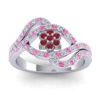 Statement Floral Pave Gahana Ring