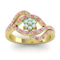 Statement Floral Pave Gahana Ring