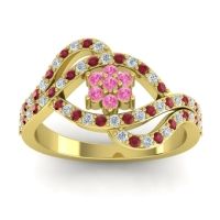 Statement Floral Pave Gahana Ring