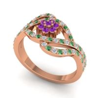 Statement Floral Pave Gahana Ring
