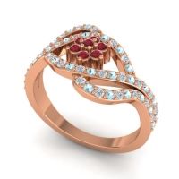Statement Floral Pave Gahana Ring