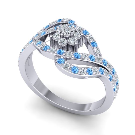 Statement Floral Pave Gahana Ring