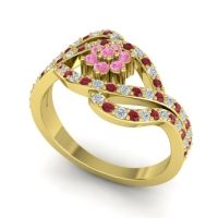 Statement Floral Pave Gahana Ring