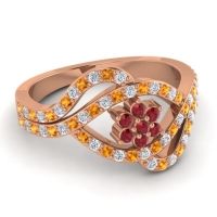 Statement Floral Pave Gahana Ring