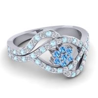 Statement Floral Pave Gahana Ring