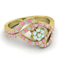 Statement Floral Pave Gahana Ring