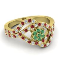 Statement Floral Pave Gahana Ring