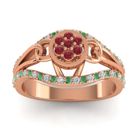 Statement Floral Pave Sata Ring