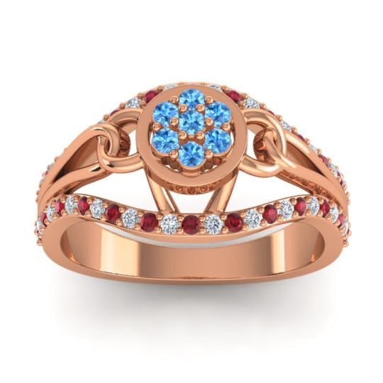 Statement Floral Pave Sata Ring