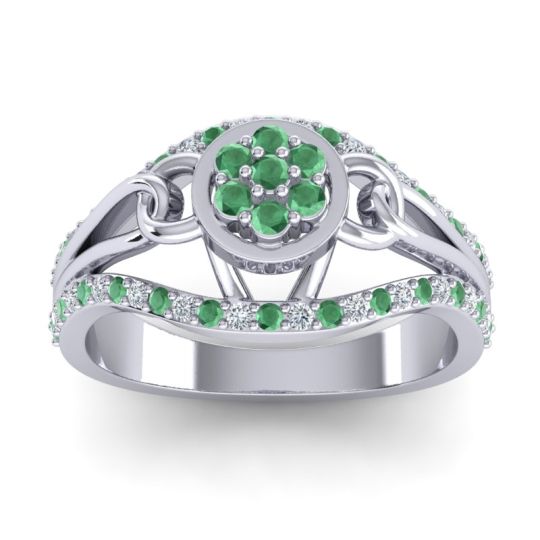 Statement Floral Pave Sata Ring