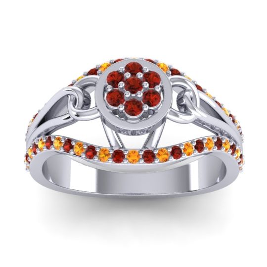 Statement Floral Pave Sata Ring