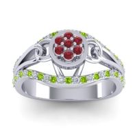 Statement Floral Pave Sata Ring