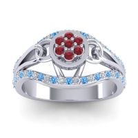 Statement Floral Pave Sata Ring