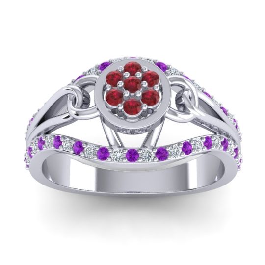 Statement Floral Pave Sata Ring