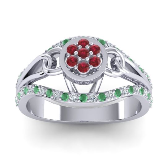 Statement Floral Pave Sata Ring