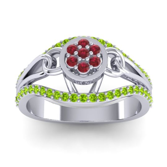 Statement Floral Pave Sata Ring