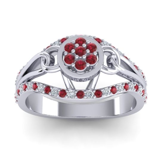 Statement Floral Pave Sata Ring