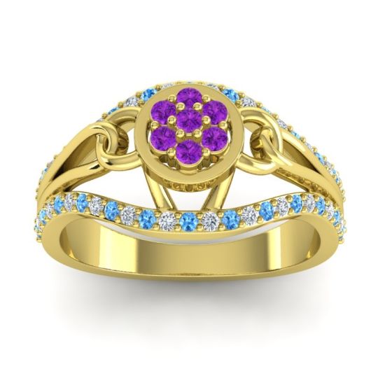 Statement Floral Pave Sata Ring