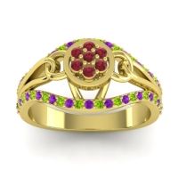 Statement Floral Pave Sata Ring