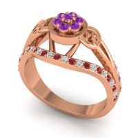 Statement Floral Pave Sata Ring