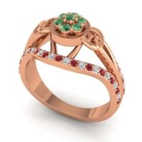 Statement Floral Pave Sata Ring
