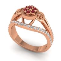Statement Floral Pave Sata Ring