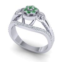 Statement Floral Pave Sata Ring