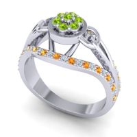 Statement Floral Pave Sata Ring