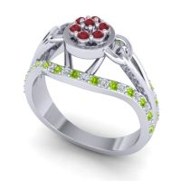 Statement Floral Pave Sata Ring