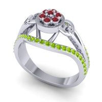 Statement Floral Pave Sata Ring