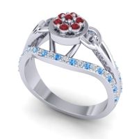 Statement Floral Pave Sata Ring