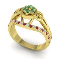 Statement Floral Pave Sata Ring