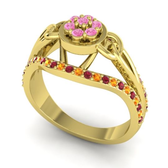 Statement Floral Pave Sata Ring