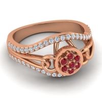 Statement Floral Pave Sata Ring