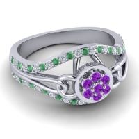 Statement Floral Pave Sata Ring