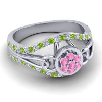 Statement Floral Pave Sata Ring