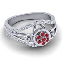 Statement Floral Pave Sata Ring