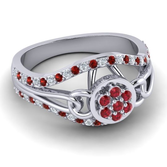 Statement Floral Pave Sata Ring