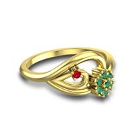 Petite Floral Kaccha Ring