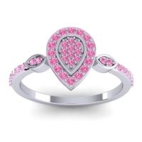 Pink Tourmaline Fashion Ring In Palladium – Tambula Statement Ring