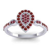 Ruby Fashion Ring In 18k White Gold With Garnet – Tambula Statement Ring